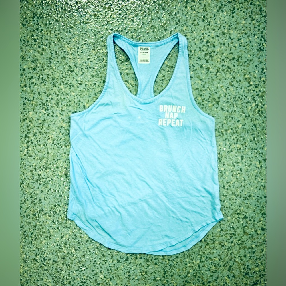 VICTORIA SECRET Active Tank Top for Womens. Size Small, Color Blue.